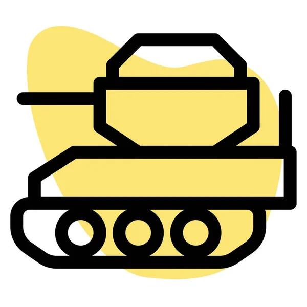 Tanque Batalla Del Ejército Listo Para Atacar — Vector de stock
