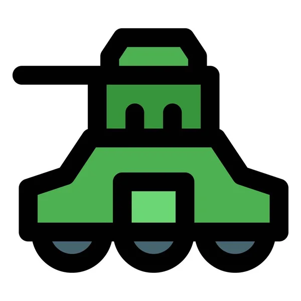 Tank Utrustad Med Kraftfulla Vapen Och Rustning — Stock vektor