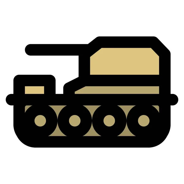 Schwerer Kampfpanzer Vormarsch — Stockvektor