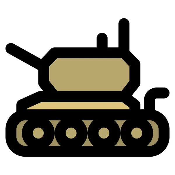 Tank Een Enorme Vernietigingsmachine — Stockvector