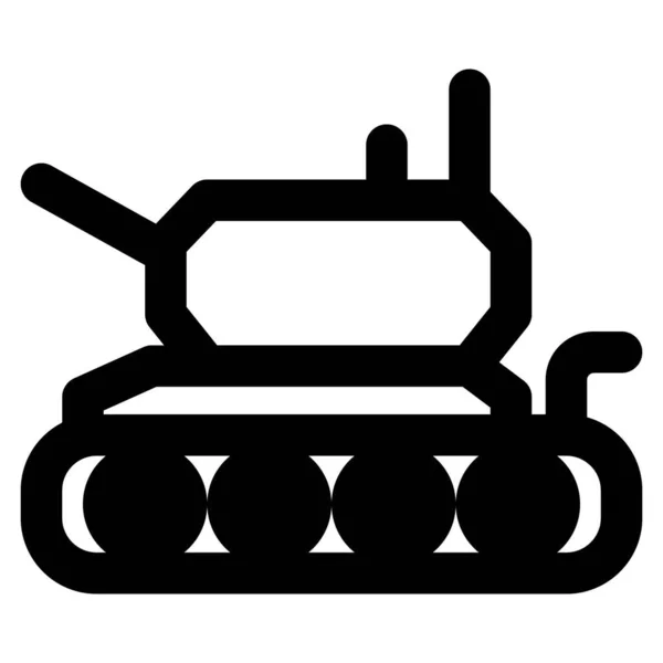 Tanque Una Máquina Destrucción Masiva — Vector de stock