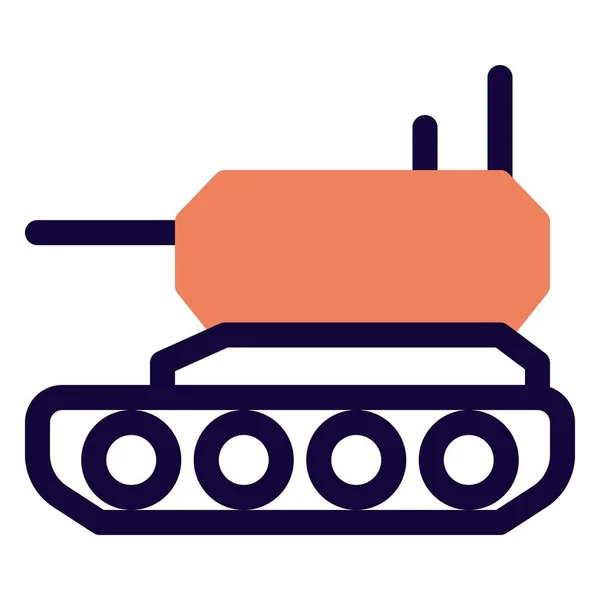 Militaire Tank Klaar Voor Staking — Stockvector