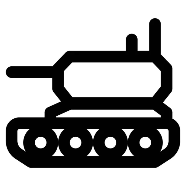 Militaire Tank Klaar Voor Staking — Stockvector