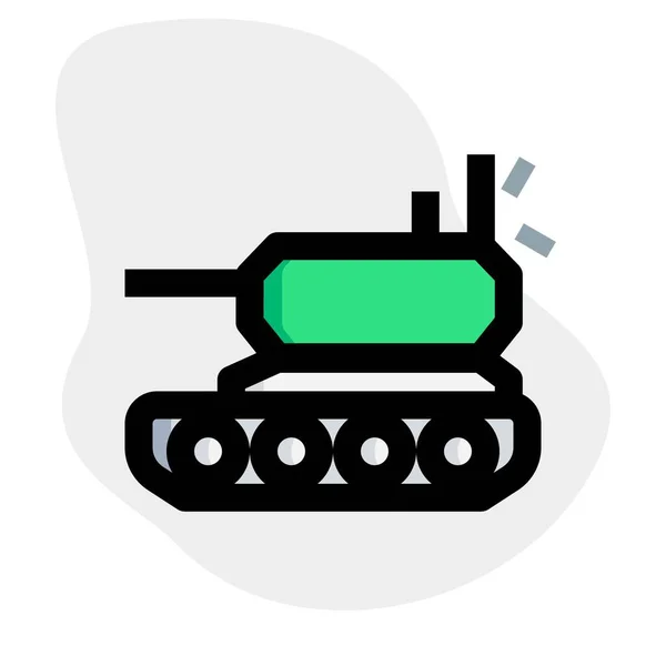 Askeri Tank Saldırıya Hazır — Stok Vektör