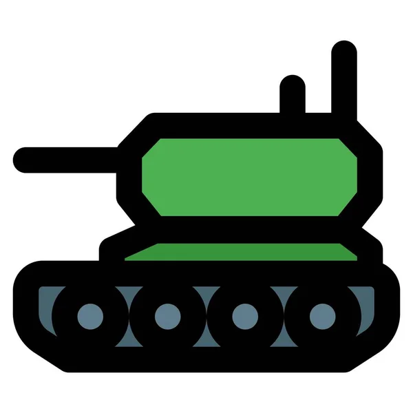 Militärpanzer Steht Vor Streik — Stockvektor