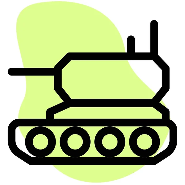 Militärpanzer Steht Vor Streik — Stockvektor