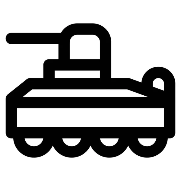 Bitevní Tank Masivním Dělem — Stockový vektor