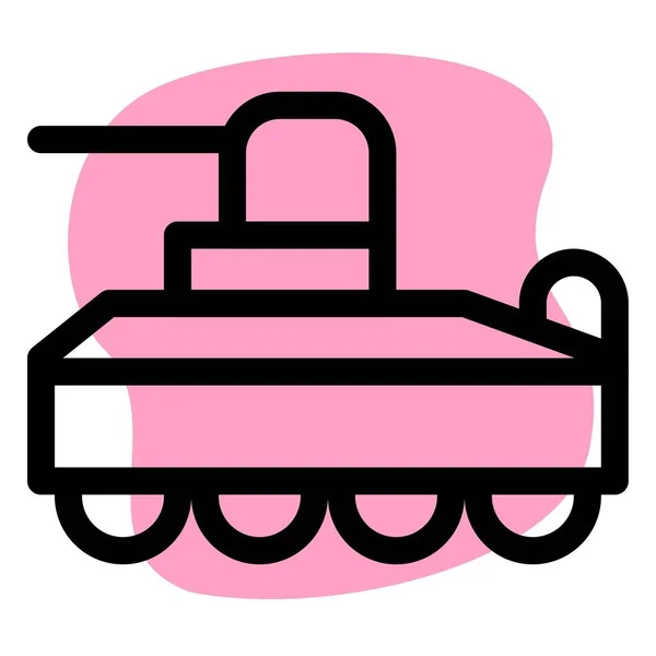 配备大炮的作战坦克 — 图库矢量图片