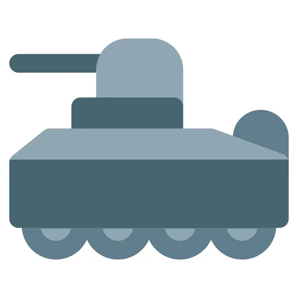 Kampfpanzer Mit Massiver Kanone — Stockvektor