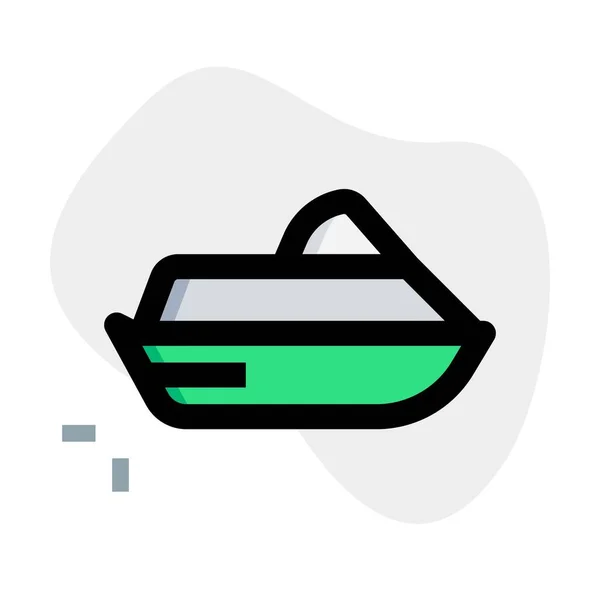 バケーション志向のスピーディーなキャビンクルーザーボート — ストックベクタ