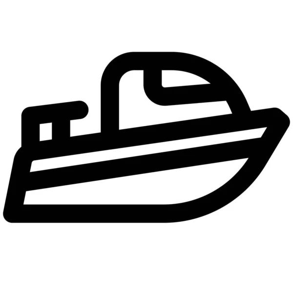 Barca Crociera Cabina Alta Velocità Viaggio — Vettoriale Stock