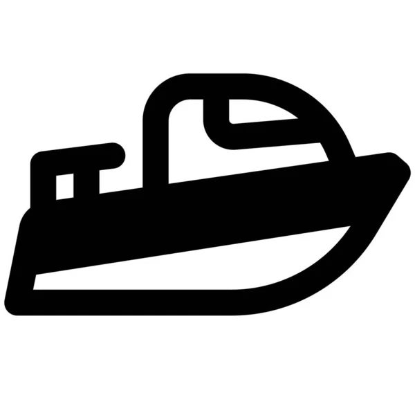 Barca Crociera Cabina Alta Velocità Viaggio — Vettoriale Stock