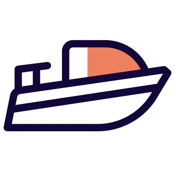 Kabinenkreuzer Ein Hochgeschwindigkeitsboot — Stockvektor