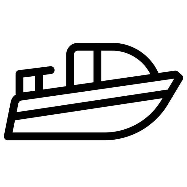 Cruzador Cabine Barco Alta Velocidade —  Vetores de Stock