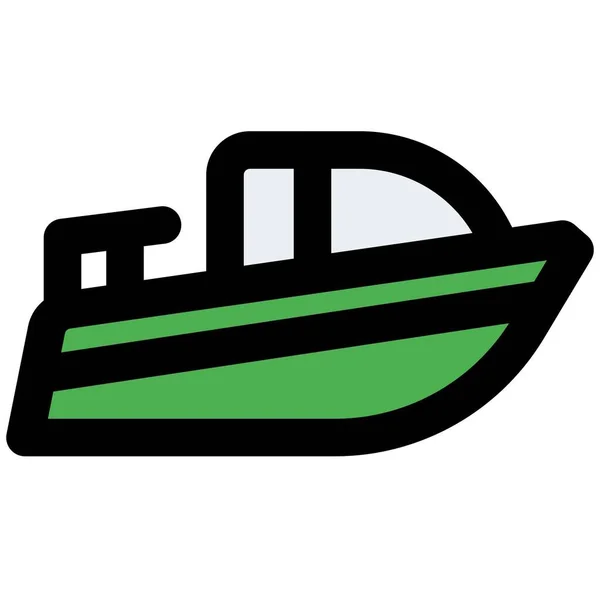 Cabin Cruiser High Speed Boat — Stock Vector