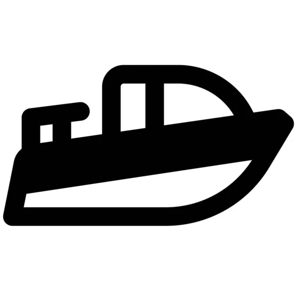 Crucero Cabina Barco Alta Velocidad — Vector de stock