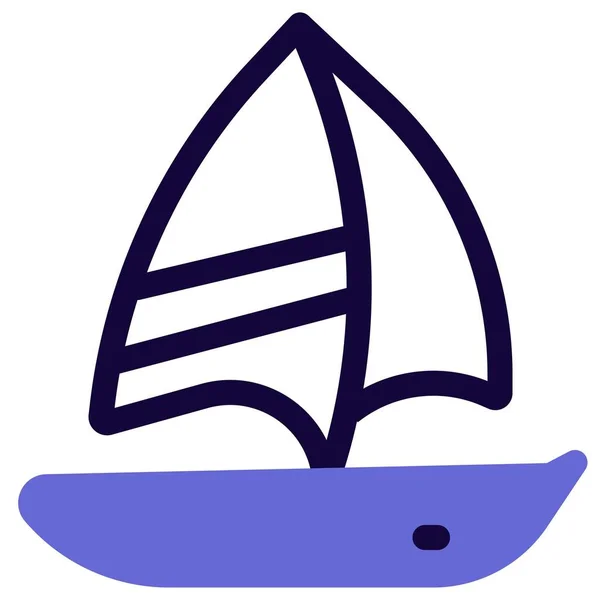貨物の運搬に利用される帆船 — ストックベクタ