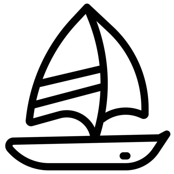 Barco Vela Utilizado Para Transporte Carga — Vetor de Stock