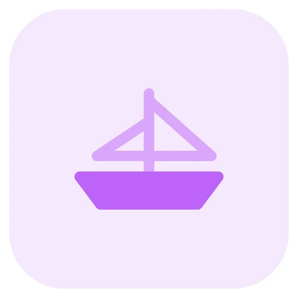 Zeilboot Een Gemeenschappelijk Pleziervaartuig — Stockvector