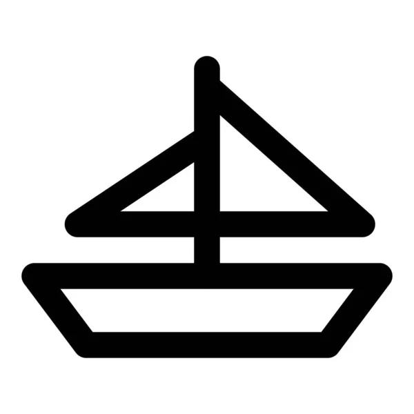 一般的な遊覧船である帆船 — ストックベクタ