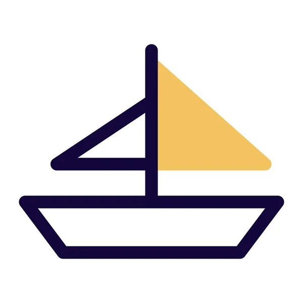 Barca Vela Una Nave Diporto Comune — Vettoriale Stock