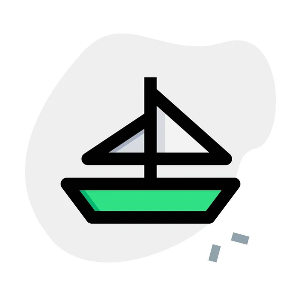 Segelboot Ein Gemeinsames Freizeitschiff — Stockvektor