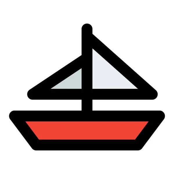 Segelbåt Ett Vanligt Fritidsfartyg — Stock vektor