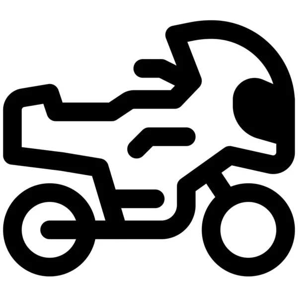 跑得快的时髦摩托车 — 图库矢量图片