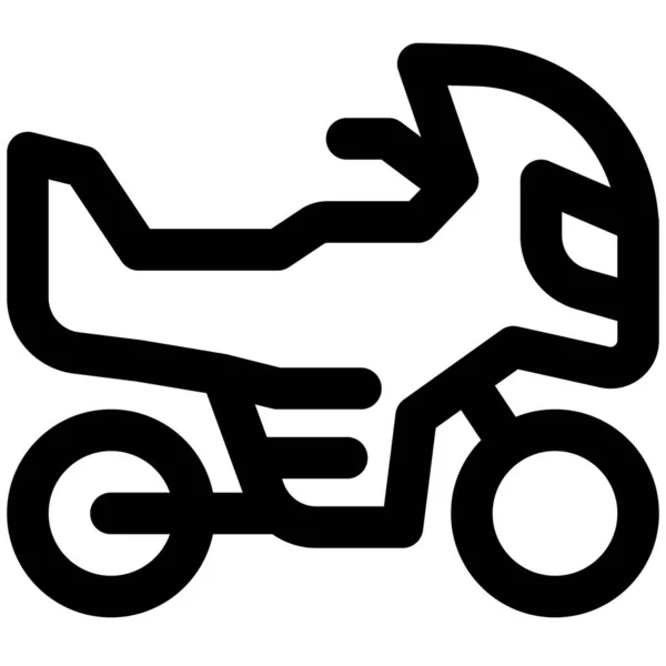 Motorbike Vehicle Used Transport People — Stock Vector
