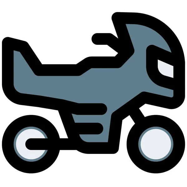 Μοτοσικλέτα Όχημα Που Χρησιμοποιείται Για Μεταφορά Ανθρώπων — Διανυσματικό Αρχείο