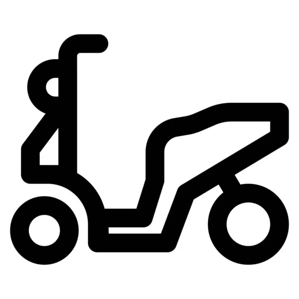 Moped Bike Compact Motor Vehicle — Stock Vector