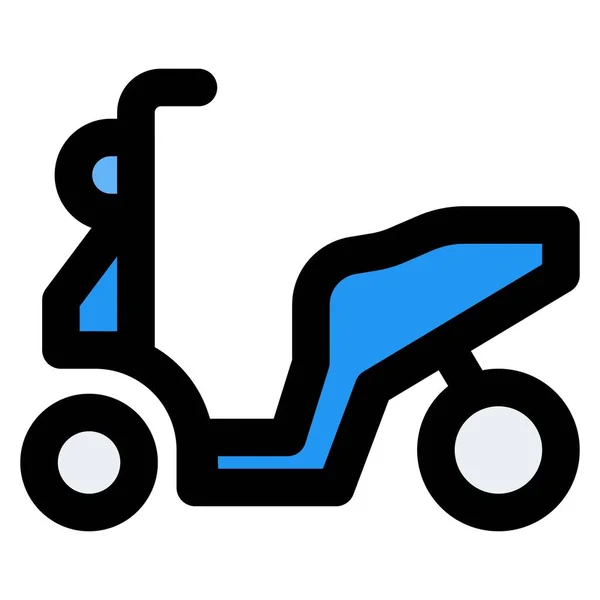 Moped Bike Compact Motor Vehicle — Stock Vector