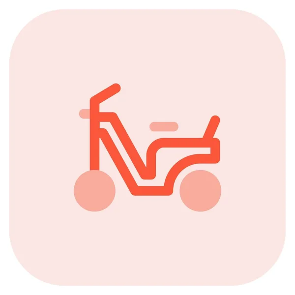 Rövidebb Távolságok Használata Moped Kerékpár — Stock Vector