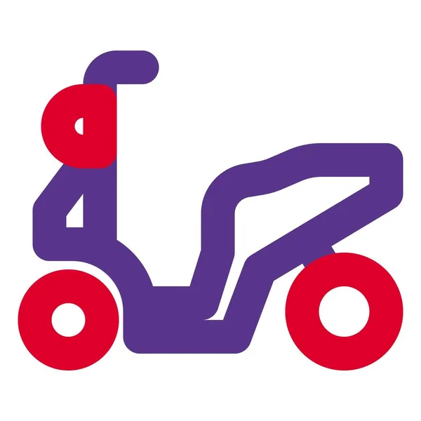 Moped Bisiklet Kompakt Motorlu Araç — Stok Vektör