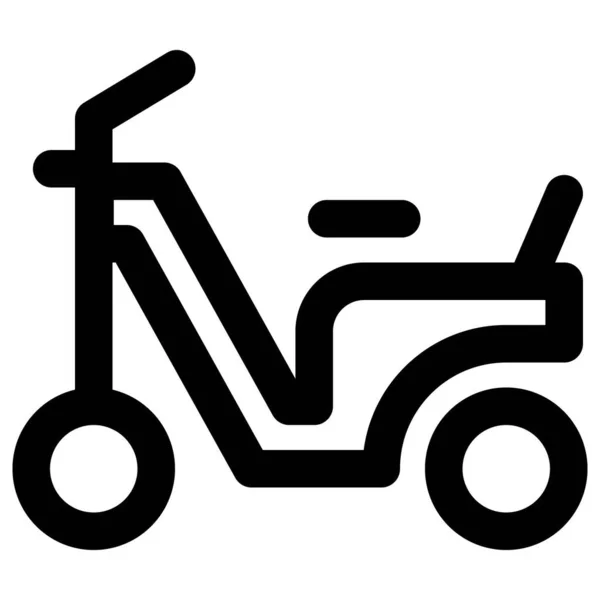 Shorter Distances Utilize Moped Bike — Stock Vector