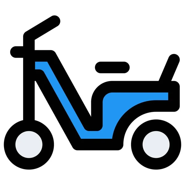 Shorter Distances Utilize Moped Bike — Stock Vector
