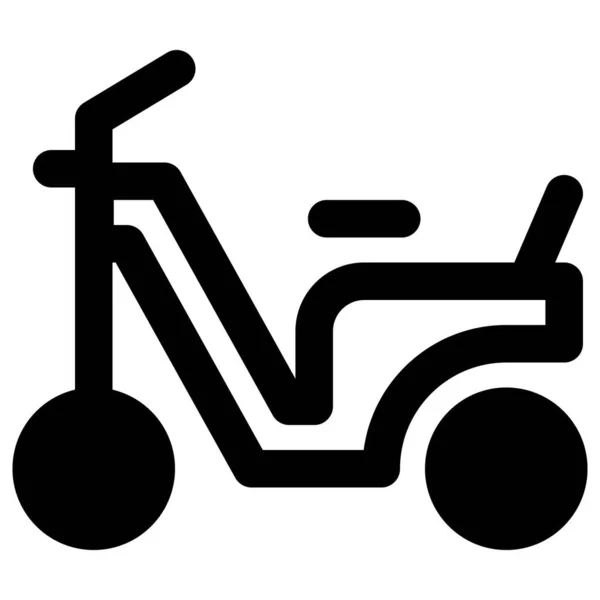 Коротших Відстаней Використовуйте Мопедний Велосипед — стоковий вектор