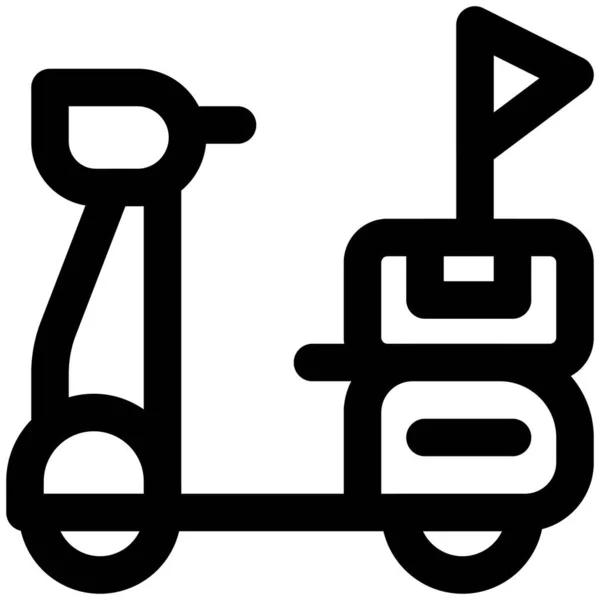 Teslimat Için Scooter Kullan — Stok Vektör