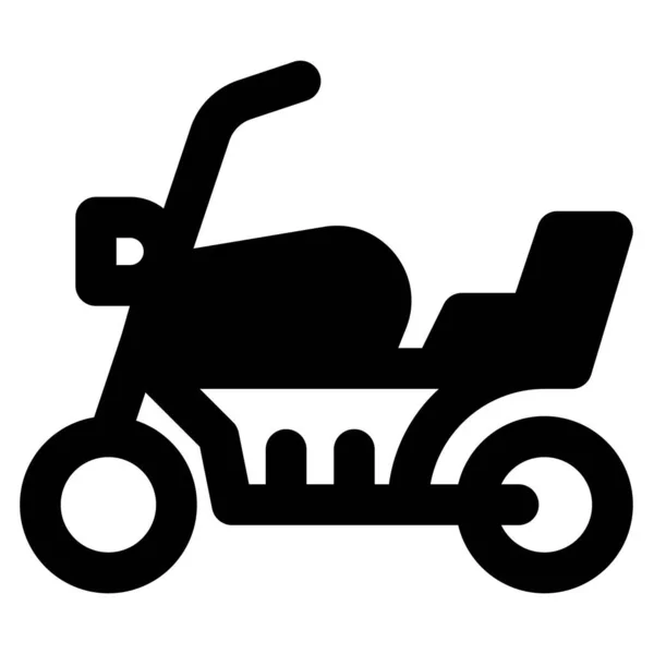 Motocykle Niskim Siodle Wyższej Kierownicy — Wektor stockowy