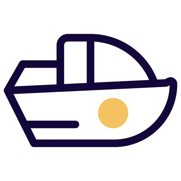 Kabinový Křižník Motorová Loď Pro Cestování — Stockový vektor