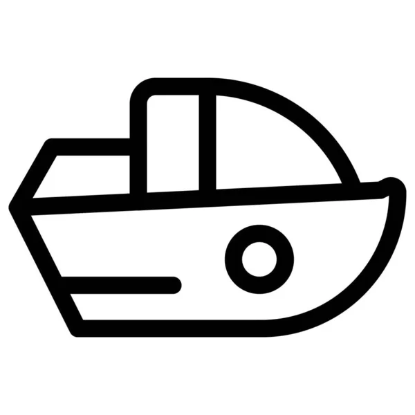 Kabinenkreuzer Ein Motorschiff Für Reisen — Stockvektor