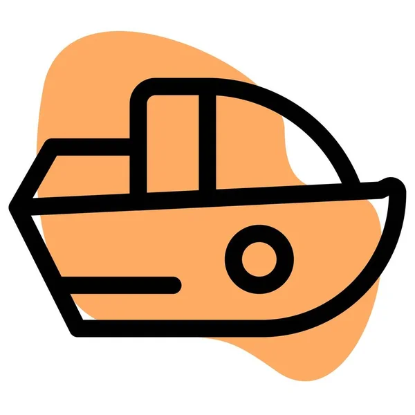Cabinecruiser Een Motorschip Voor Reizen — Stockvector