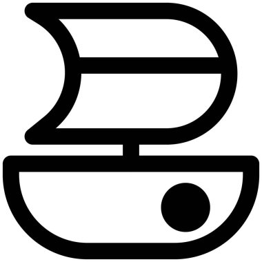 Yelken beziyle itilen yelkenli gemi.