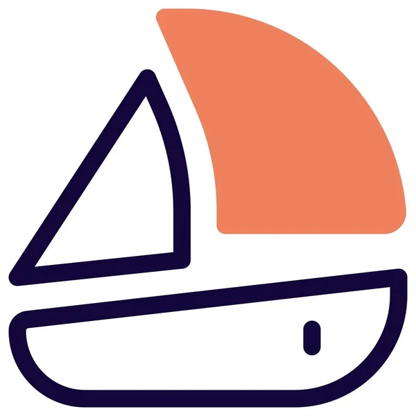 Plachetnice Používaná Jako Rekreační Plavidlo — Stockový vektor
