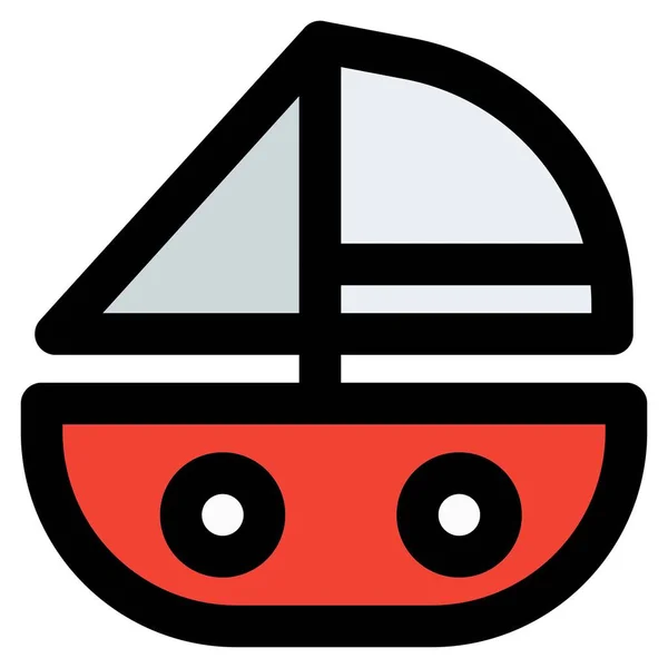 Zeilboot Gebruikt Door Zee Varen — Stockvector