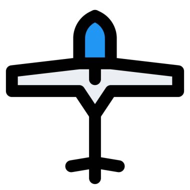 Motorlu planör ile donatılmış geniş kanat açıklığı.