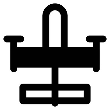 Eğik pervanelerle donatılmış bir uçak..