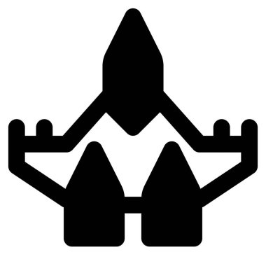 Jet motorlu uçak ya da savaş uçağı.