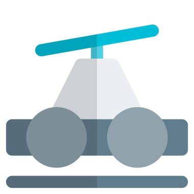 Demiryolu denetimi için el arabası kullanımı.