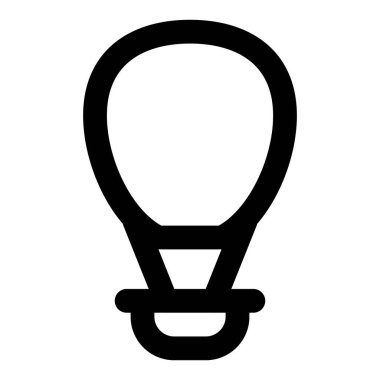 Sıcak hava balonu ve küçük hasır sepet.